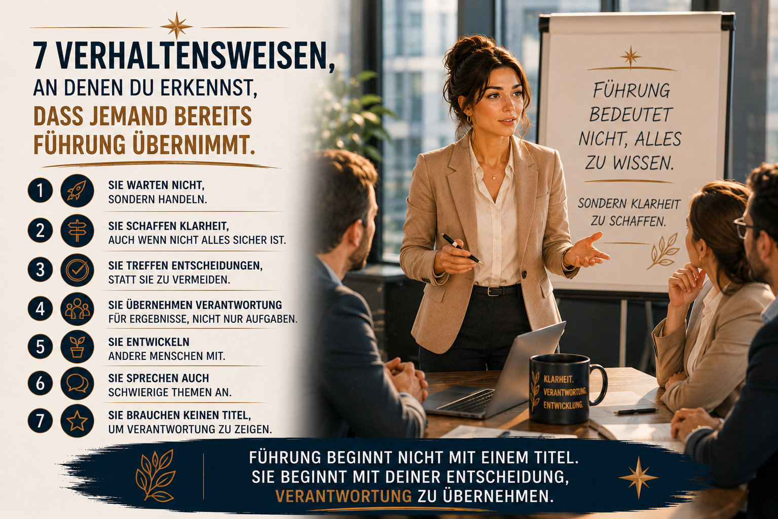 7 Verhaltensweisen, an denen du erkennst, dass jemand bereits Führung übernimmt